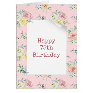 Aquarell-Rosen 75. Geburtstag