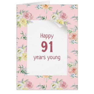 Aquarell-Rosen 91. Geburtstag
