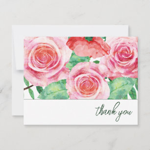 Aquarell-Rosen Danke