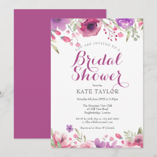 Aquarell-Rosen Florale Hochzeitseinladung Einladung