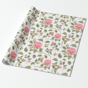 Aquarell-Rosen in Pastellrosa im Vintage-Stil Geschenkpapier