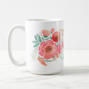 Aquarell, Rosen. Kaffeetasse