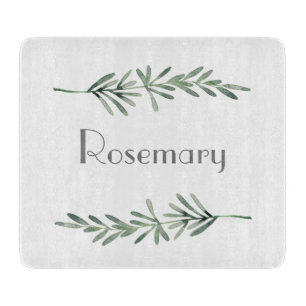 Aquarell Rosmarin Schneidebrett