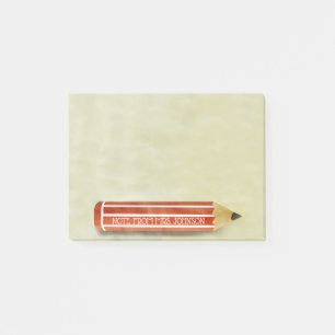 Aquarell-Rot-Bleistift Post-it Klebezettel