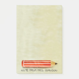 Aquarell-Rot-Bleistift Post-it Klebezettel