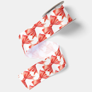 Aquarell-rot-Bogen-Kunst-Wiederholungsmuster Satinband