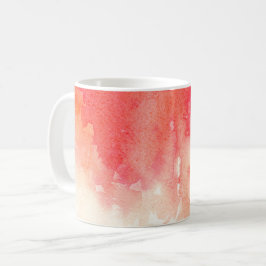 Aquarell rot. Moderne Korallen. Abstrakte Kunst Kaffeetasse