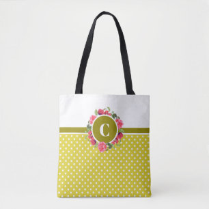Aquarell Rot und Rosa Kreis Blumenkranz Tasche