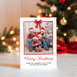 Aquarell-Rotband-Foto Frohe Weihnachten