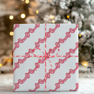 Aquarell Roter Punkte-Schleife Weihnachten Geschenkpapier
