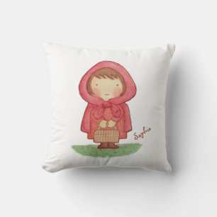 Aquarell Rotkäppchen Mädchen Zimmer Dekoration Kissen