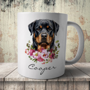 Aquarell-Rottweiler Kaffeetasse