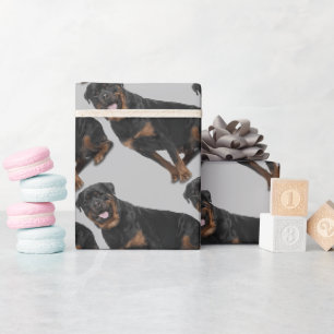 Aquarell Rotweiller Dog Tierfreund Kunst Geschenkpapier