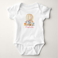 Aquarell Safari Tiere Pink Bow Air Ballon