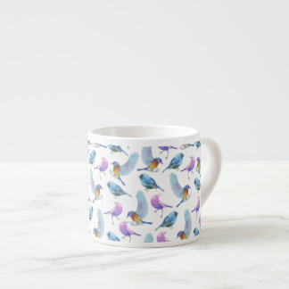 Aquarell-Safari: Vögel (fertigen Sie BG-Farbe!) Espressotasse