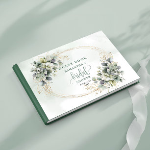 Aquarell Salbei Grün Brautparty Gästebuch