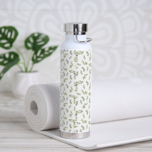 Aquarell Salbei Grün Oliv Chic Französisches Muste Trinkflasche