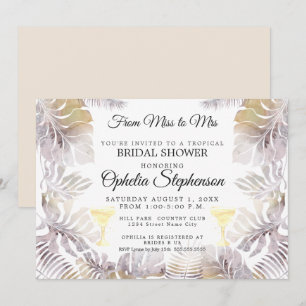 Aquarell Sandy Gold Brautparty Einladung
