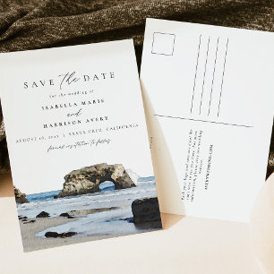 Aquarell Santa Cruz California Strandmalerei Postkarte