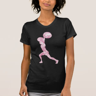 Aquarell sauber u. Ruck im Rosa T-Shirt