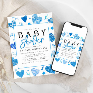 Aquarell-Schatz-Babyparty Einladung