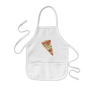 Aquarell-Scheibenpizza Kinderschürze