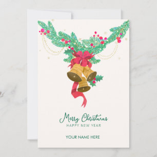 Aquarell-Schellen Feiertagskarte