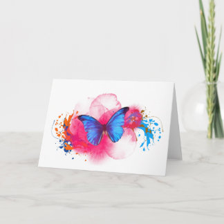 Aquarell-Schmetterling-Hebammens-Grußkarte Karte