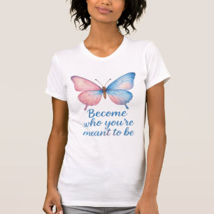Aquarell-Schmetterling-Motivations-T-Shirt T-Shirt
