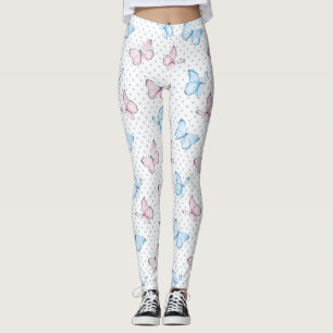 Aquarell-Schmetterling-Punkte-Muster Leggings