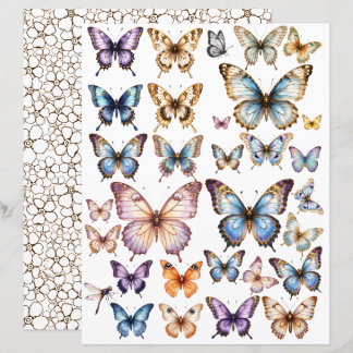 Aquarell-Schmetterling-Set für fusseliges Schneide