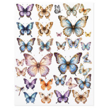 Aquarell-Schmetterling-Set für fusseliges Schneide
