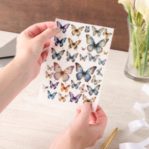 Aquarell-Schmetterling-Set für fusseliges Schneide