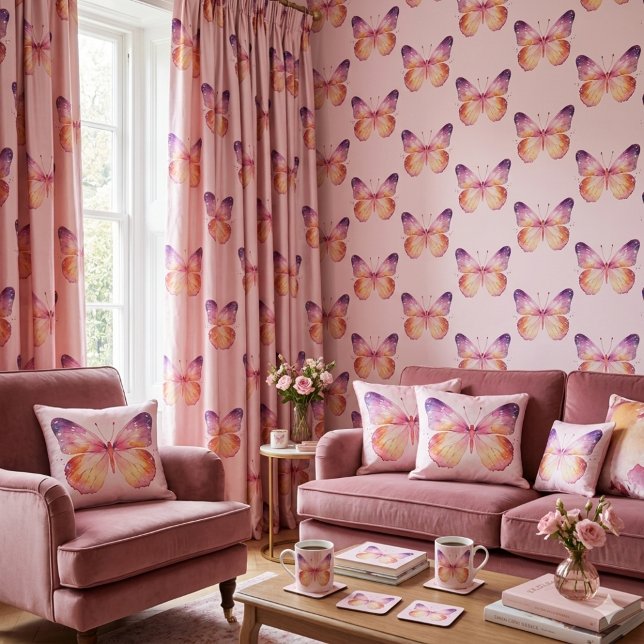 Aquarell-Schmetterlingskunst Duschvorhang (Shower Curtains)