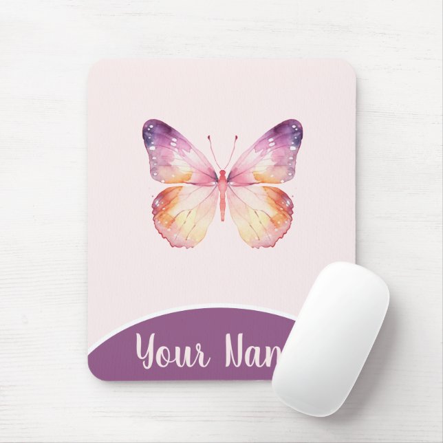 Aquarell-Schmetterlingskunst  Mousepad (Mit Mouse)