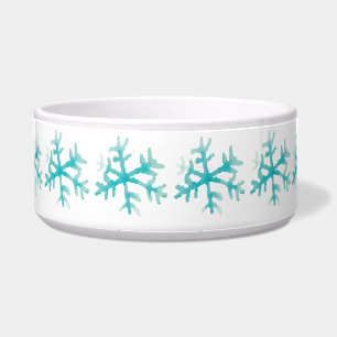 Aquarell-Schneeflocke Blau Winter  Napf