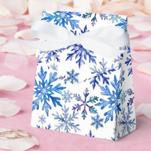 Aquarell-Schneeflocken-Muster Geschenkschachtel