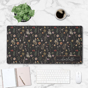 Aquarell Schön Floral Wilde Blumen Muster Schreibtischunterlage