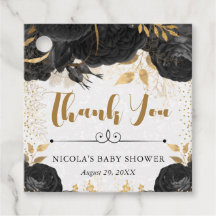 Aquarell Schwarz und Gold Blume Kinderdusche