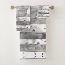 Aquarell Schwarz-Weiß-Gestreift