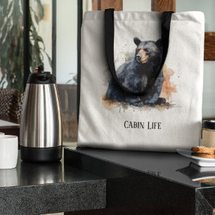 Aquarell Schwarzbär Waldkunst, individuell Tasche