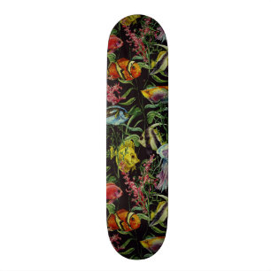 Aquarell-Seeleben-Muster 1 Skateboard