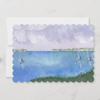 Aquarell-Segelboote Dankeskarte