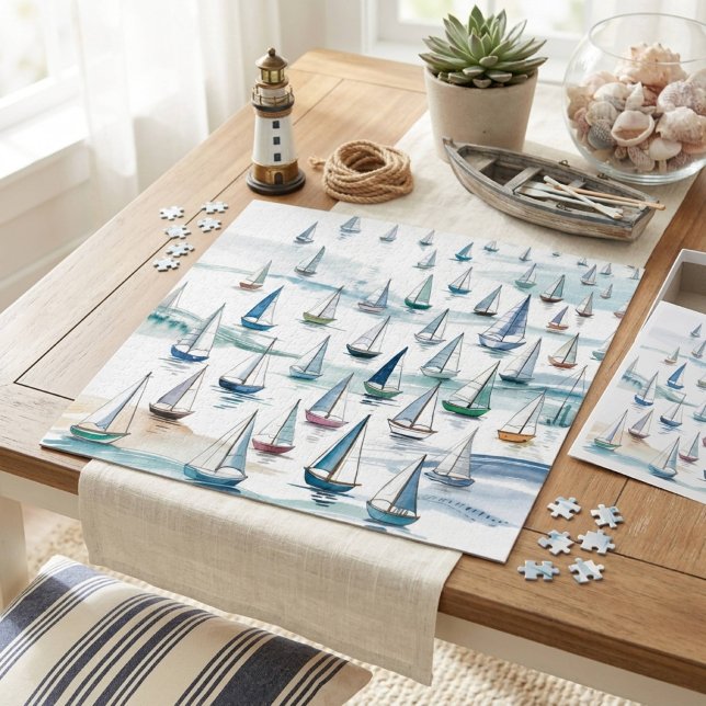 Aquarell-Segelschiffe auf See Nautical (Von Creator hochgeladen)