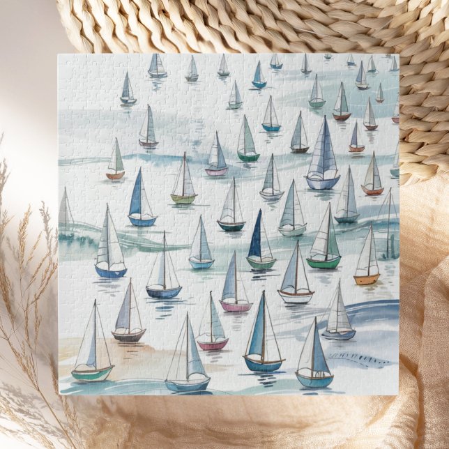 Aquarell-Segelschiffe auf See Nautical (Von Creator hochgeladen)