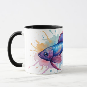 Aquarell-Serie: Kampffisch Tasse
