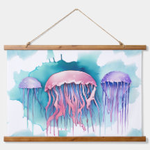 Aquarell-Serie: Quallenblüte