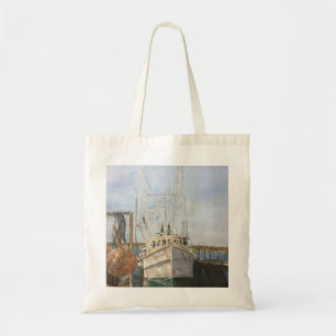 Aquarell Shrimpenboot Küstenfischerei Tote Tasche