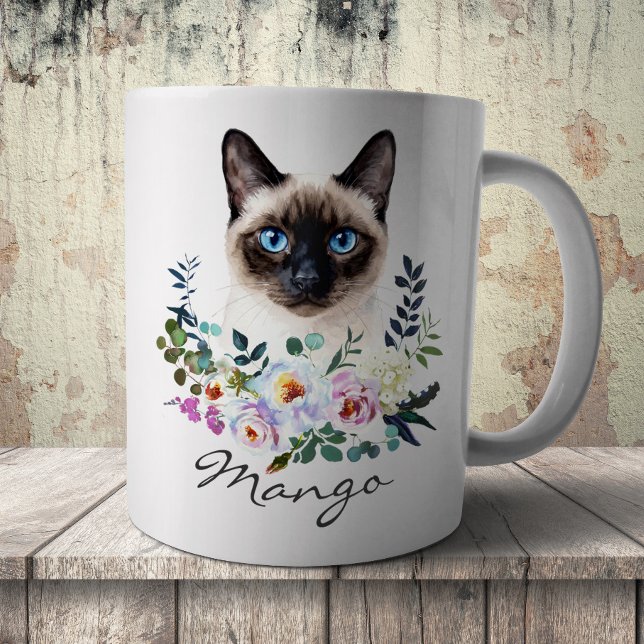 Aquarell Siamesenkatze Kaffeetasse (Von Creator hochgeladen)