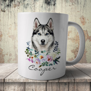 Aquarell Sibirischer Husky Kaffeetasse